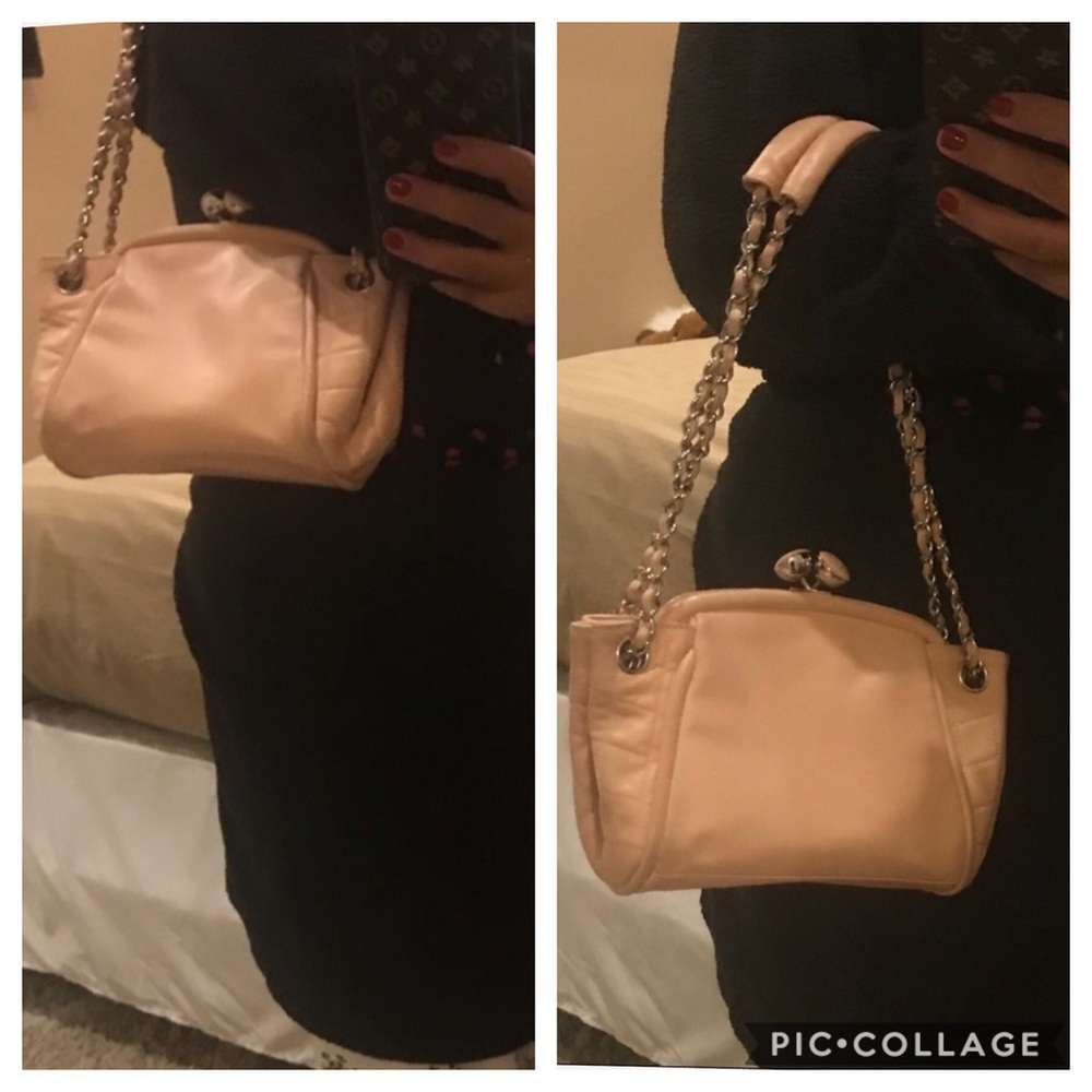 ❤️SOLD❤️AUTHENTIC CHANEL PINK LAMBSKIN CC KISS - Picture 6 of 8